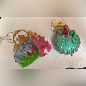 Disney Princess Purse Ornament-Bradford Exchange - NWT - Ariel & Sleeping Beauty